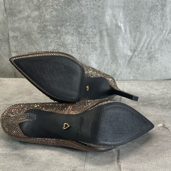 THALIA SODI Women's Pewter Bling Embellished Joey Pointed-Toe Platform Pumps - Picture 6 of 12